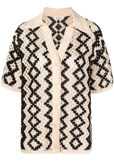 Sandro Carla graphic-motif knitted top
