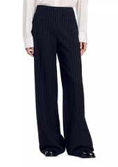 Sandro Chalk-Striped Straight-Leg Trousers