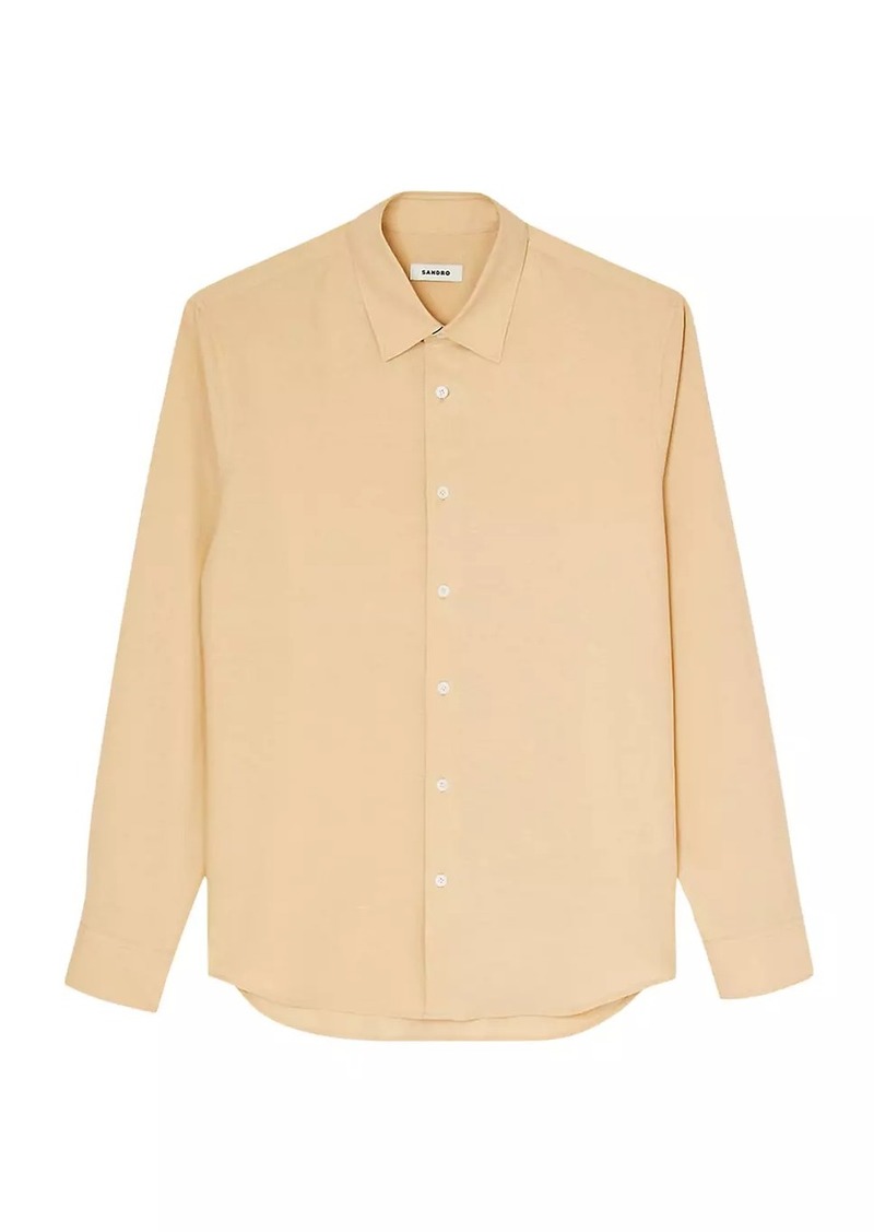 Sandro Cotton and Linen Shirt