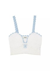 Sandro Crochet Crop Top