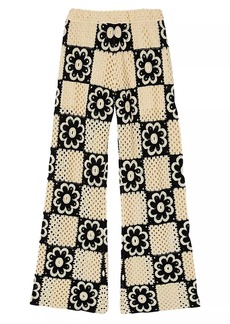 Sandro Crochet Knit Trousers