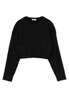 Sandro Cropped Knit Sweater