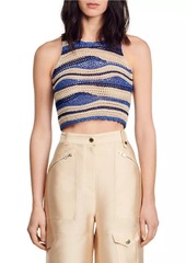 Sandro Cropped Knit Top