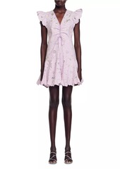 Sandro Daisy Guipure Short Dress