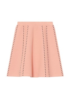 Sandro Eglantine Knit A-Line Mini Skirt