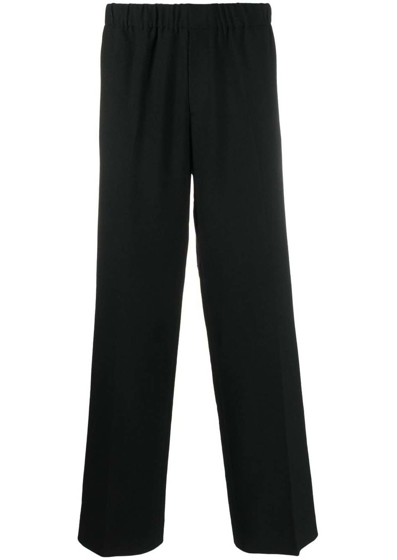 Sandro elasticated cotton wide-leg trousers