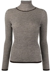 Sandro embroidered roll-neck jumper