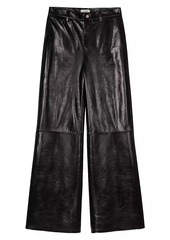 Sandro Flared Leather Trousers