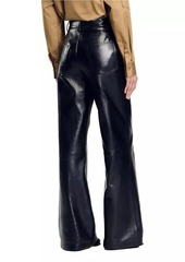 Sandro Flared Leather Trousers