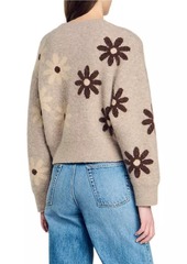 Sandro Floral Knit Sweater