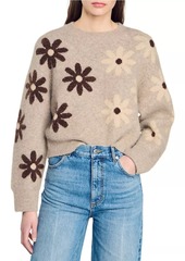 Sandro Floral Knit Sweater