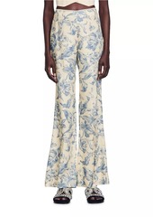 Sandro Flower Print Trousers