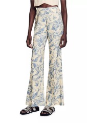 Sandro Flower Print Trousers