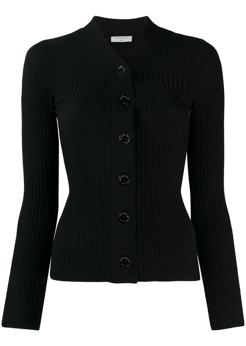 Sandro Gabrielle ribbed-knit cardigan