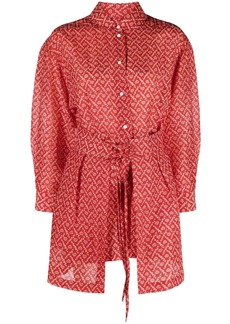 Sandro heart print belted playsuit