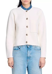 Sandro High-Neck Cardigan