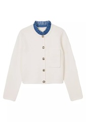 Sandro High-Neck Cardigan