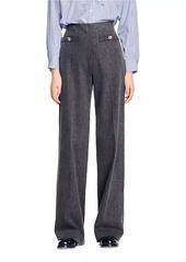 Sandro High-Rise Pants