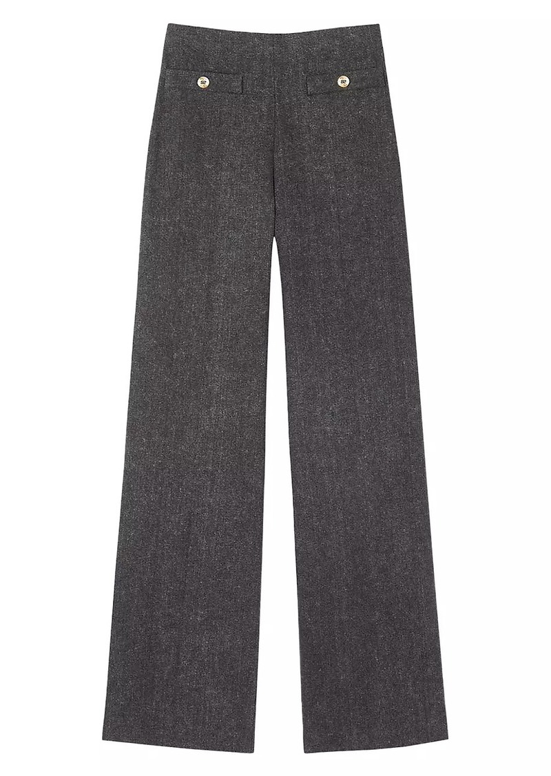 Sandro High-Rise Pants