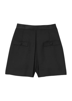 Sandro High-Waisted Shorts with Buttons