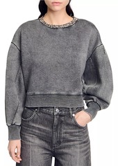 Sandro Jewellery Neck Sweatshirt