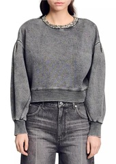 Sandro Jewellery Neck Sweatshirt