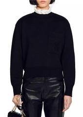 Sandro Knitted Sweater With High Neck