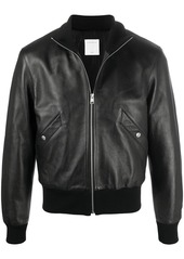 Sandro leather bomber jacket