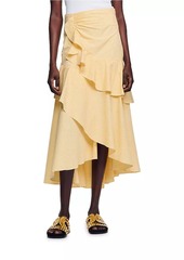 Sandro Long Asymmetrical Skirt