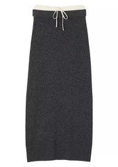 Sandro Long Double Waistband Skirt