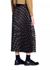 Sandro Long Paisley Skirt