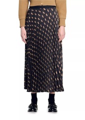 Sandro Long Paisley Skirt