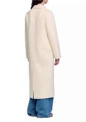 Sandro Long Wool-Blend Coat