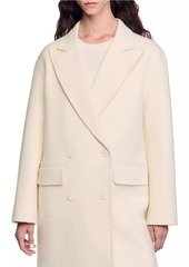 Sandro Long Wool-Blend Coat