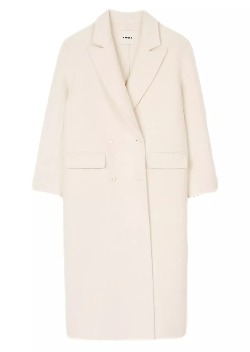 Sandro Long Wool-Blend Coat