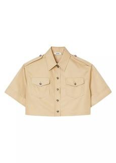 Sandro Officer's Cropped Shirt