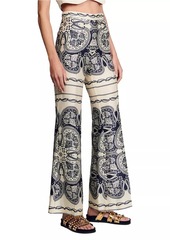 Sandro Patterned Floaty Trousers