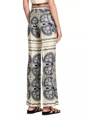 Sandro Patterned Floaty Trousers