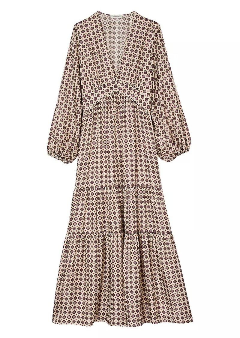 Sandro Patterned Maxi Dress