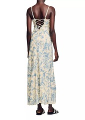 Sandro Patterned Maxi Dress