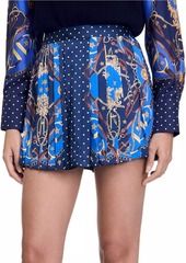 Sandro Patterned Silk Skort