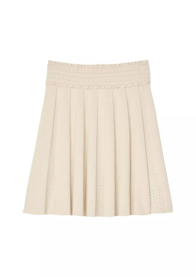 Sandro Pointelle Knit Skirt