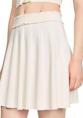 Sandro Pointelle Knit Skirt