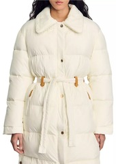 Sandro Quilted Mid Length Puffer Jacket