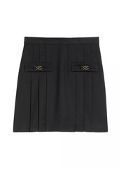 Sandro Rebecca Stitched Pleats Short Skirt
