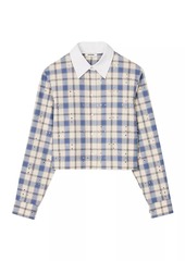 Sandro Rhinestone Check Shirt