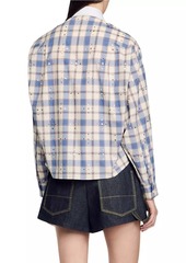 Sandro Rhinestone Check Shirt