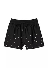 Sandro Rhinestone Wide-Leg Shorts