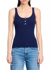 Sandro Ribbed Vest Top