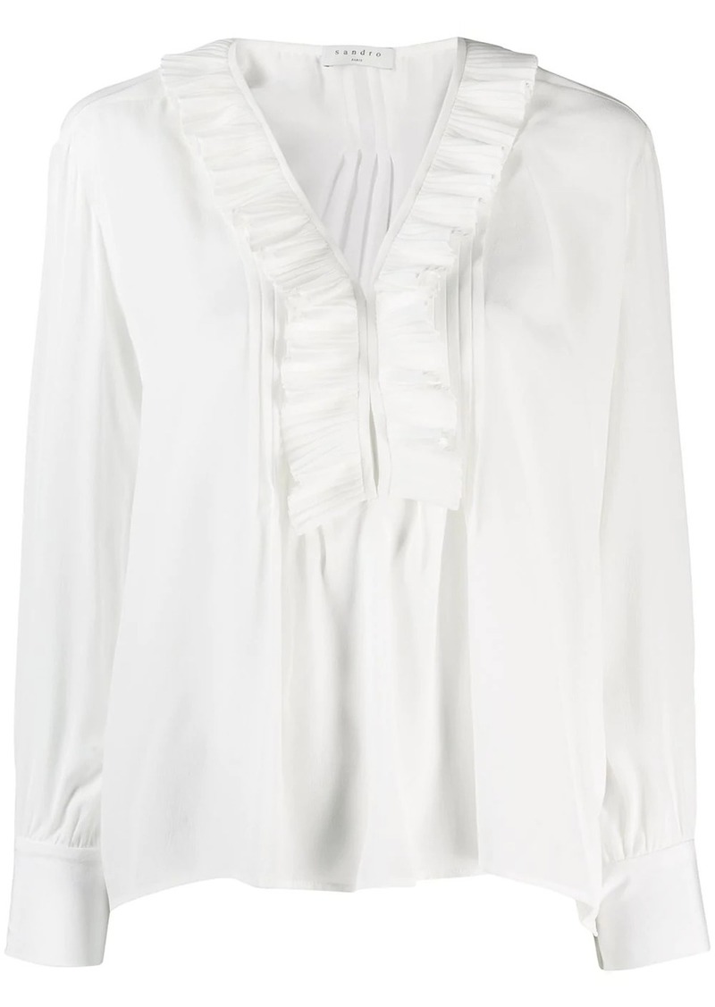 sandro white blouse